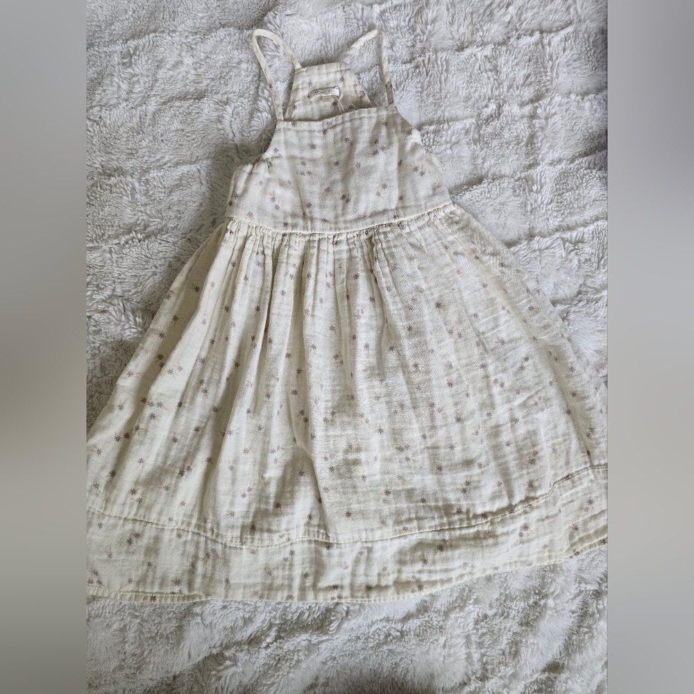 Rylee + Cru Cream Dress with Star Pattern